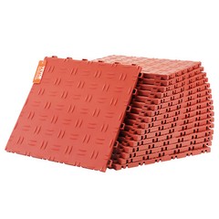 VEVOR Garage Floor Tiles Interlocking Flooring 12×12″ 50 Pack Bulk 50 sq.ft Red