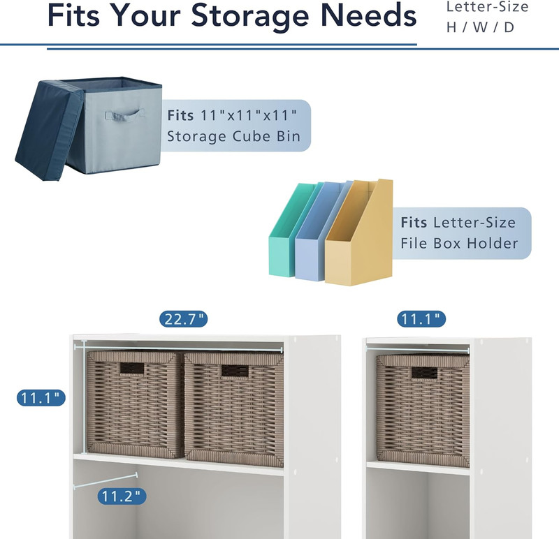 2 Cube Storage Organizer Shelves Stackable Storage Unit for Home Office gallery