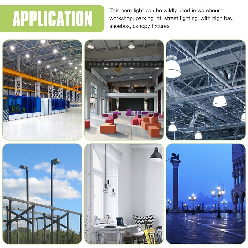 80W LED Corn COB Light Bulb With E39 Mogul Base Parking Lot Street High Bay Lamp gallery