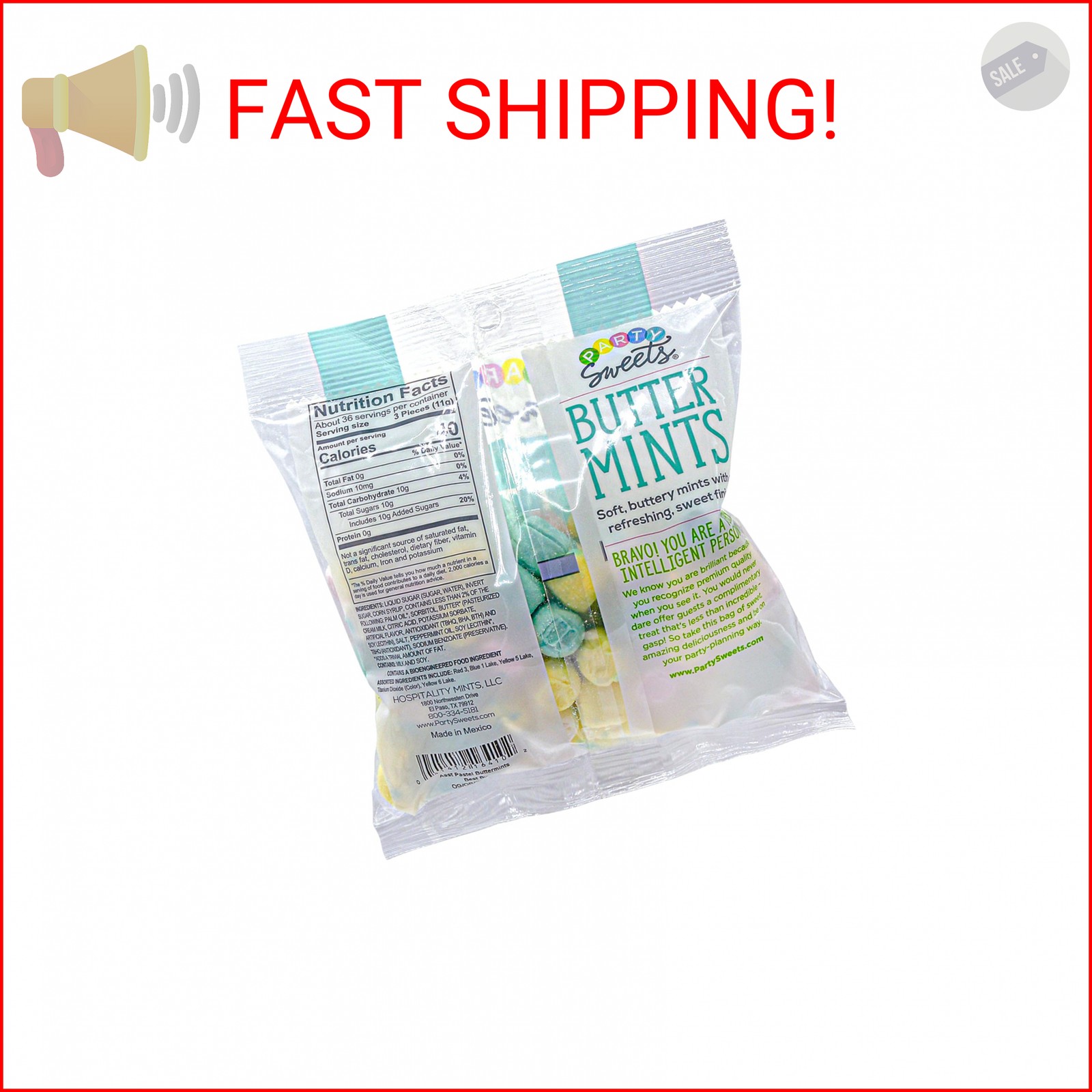 Party Sweets Assorted Pastel Buttermints, 14 Ounce, Appx. 100 pieces from Hospit gallery