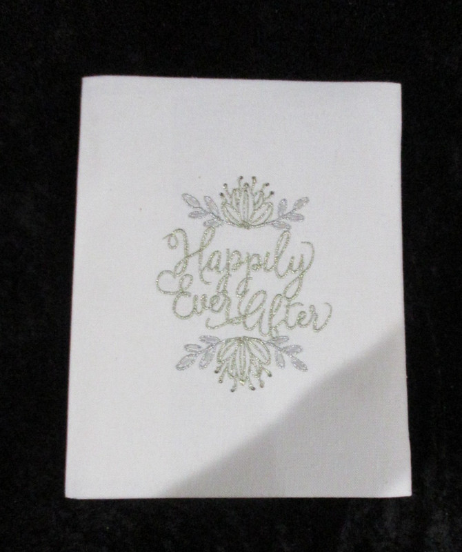 New His &Hers Memory Book Happily Ever After Wedding White Embroidered 2010 gallery