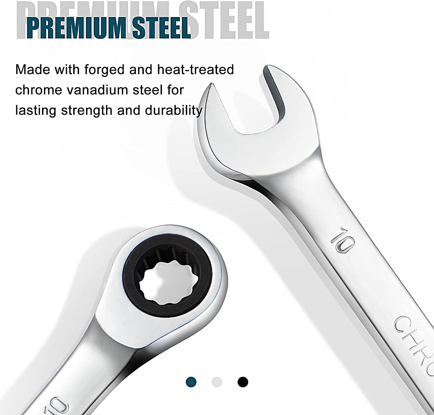 10mm/Metric Ratcheting Combination SORAKO Chrome Vanadium Steel Wrench Tools gallery