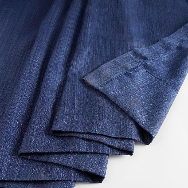 Ink Blue Rustic Linen Light Filtering Curtains 96" Long - 2 Panels gallery