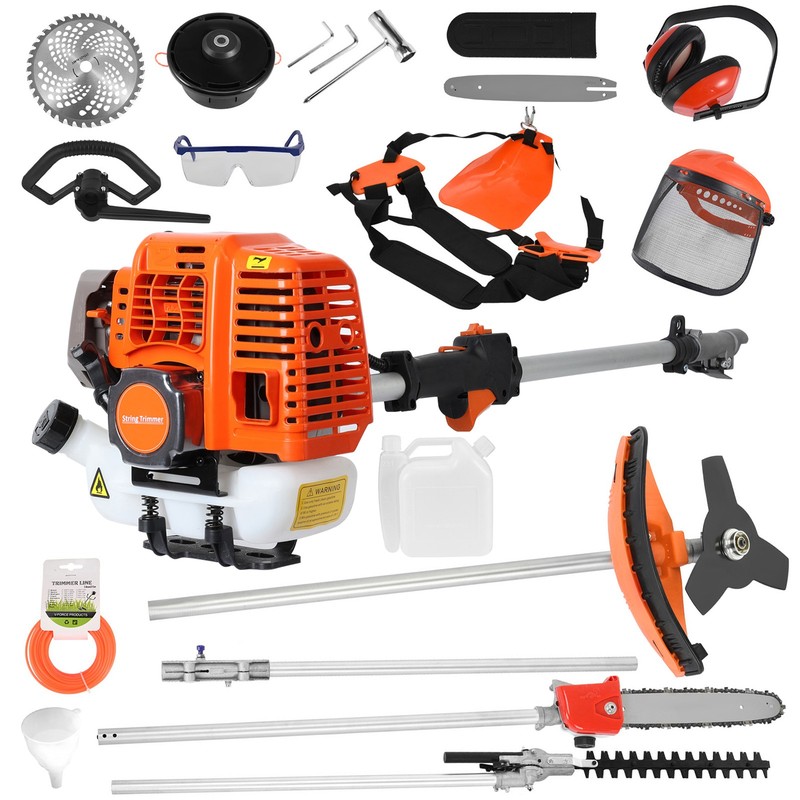5IN1 Multi-Functional Trimming Tools Gas Hedge Trimmer 52CC 2-Stroke Weed Eater gallery