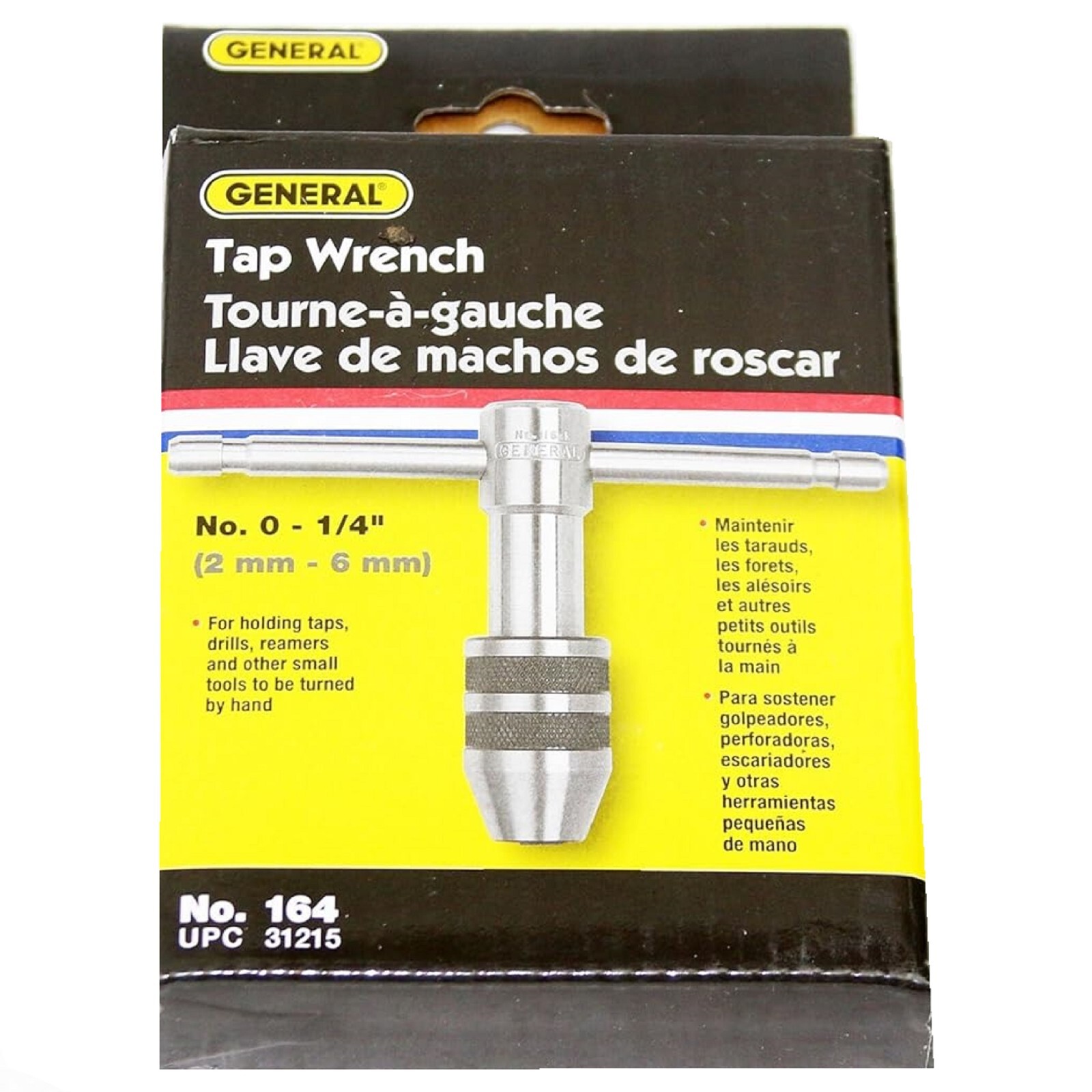 General Tools 164 T Handle Tap Wrench,Sliding,0 To 1/4 In gallery