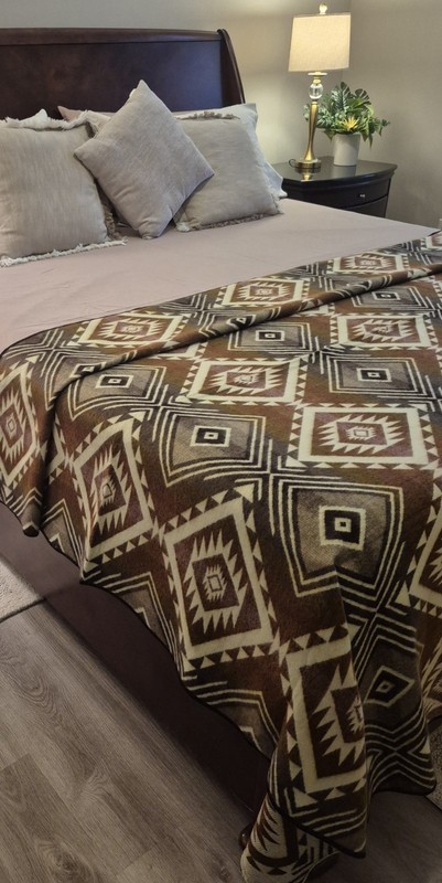 EXTRA LARGE, REVERSIBLE, ALPACA WOOL,MULTICOLOR BLANKET ECUADOR 74,8x91,33 in gallery