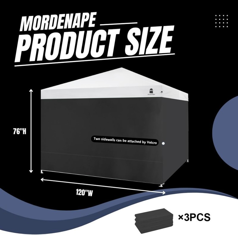 Pop Up Canopy Sidewalls Waterproof 300D Polyester Sunshade for Outdoor Use gallery
