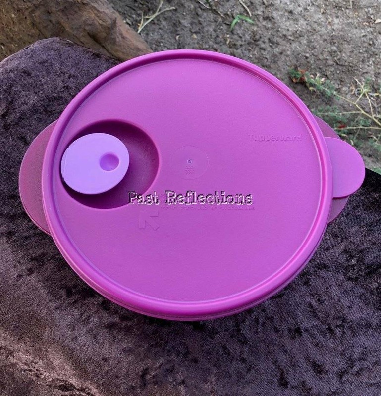 TUPPERWARE CRYSTALWAVE MICROWAVE BOWL 1.5L PINK PURPLE gallery