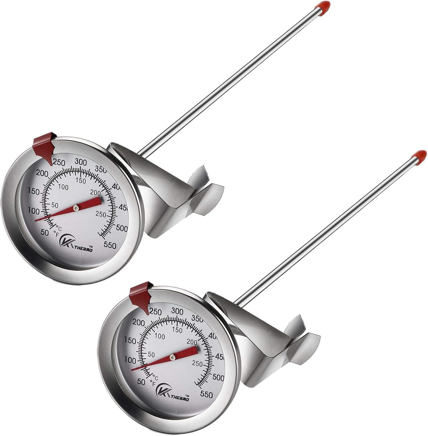 Deep Fry Thermometer with Instant Read,Oil Thermometer(2-Pack),12” Stainless Ste gallery