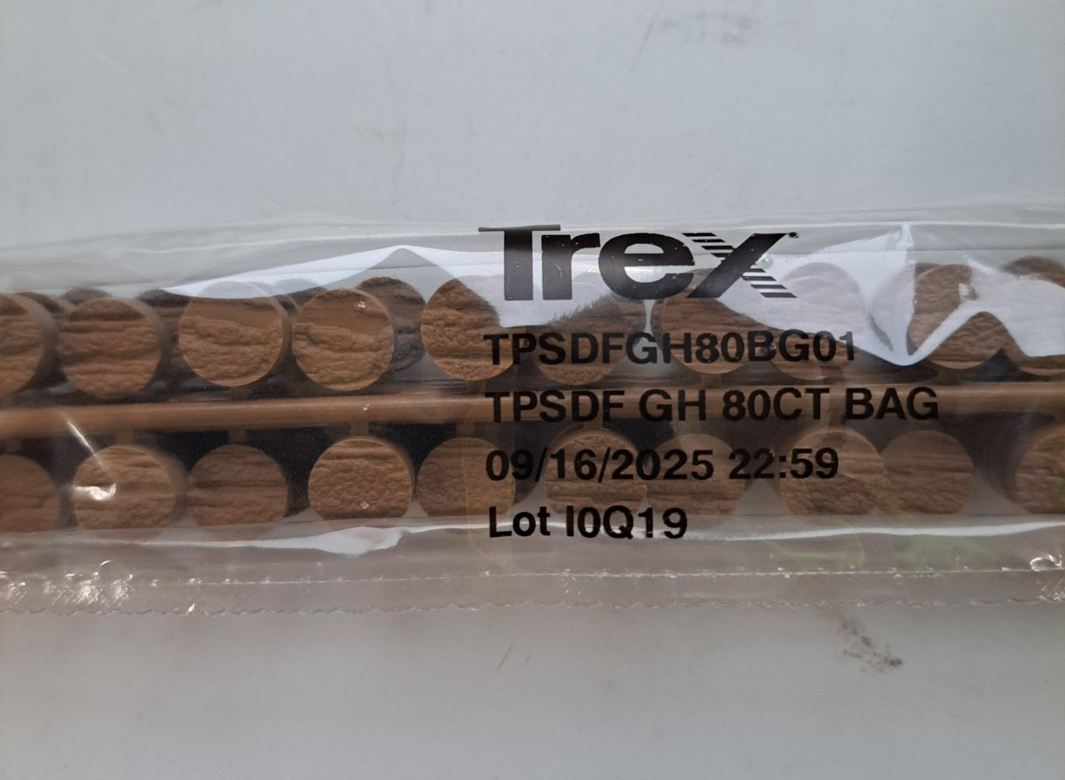 80 TREX GOLDEN HOUR ENHANCED DECKING AND FASCIA PLUGS PVC COLLATED PLUGS ® gallery