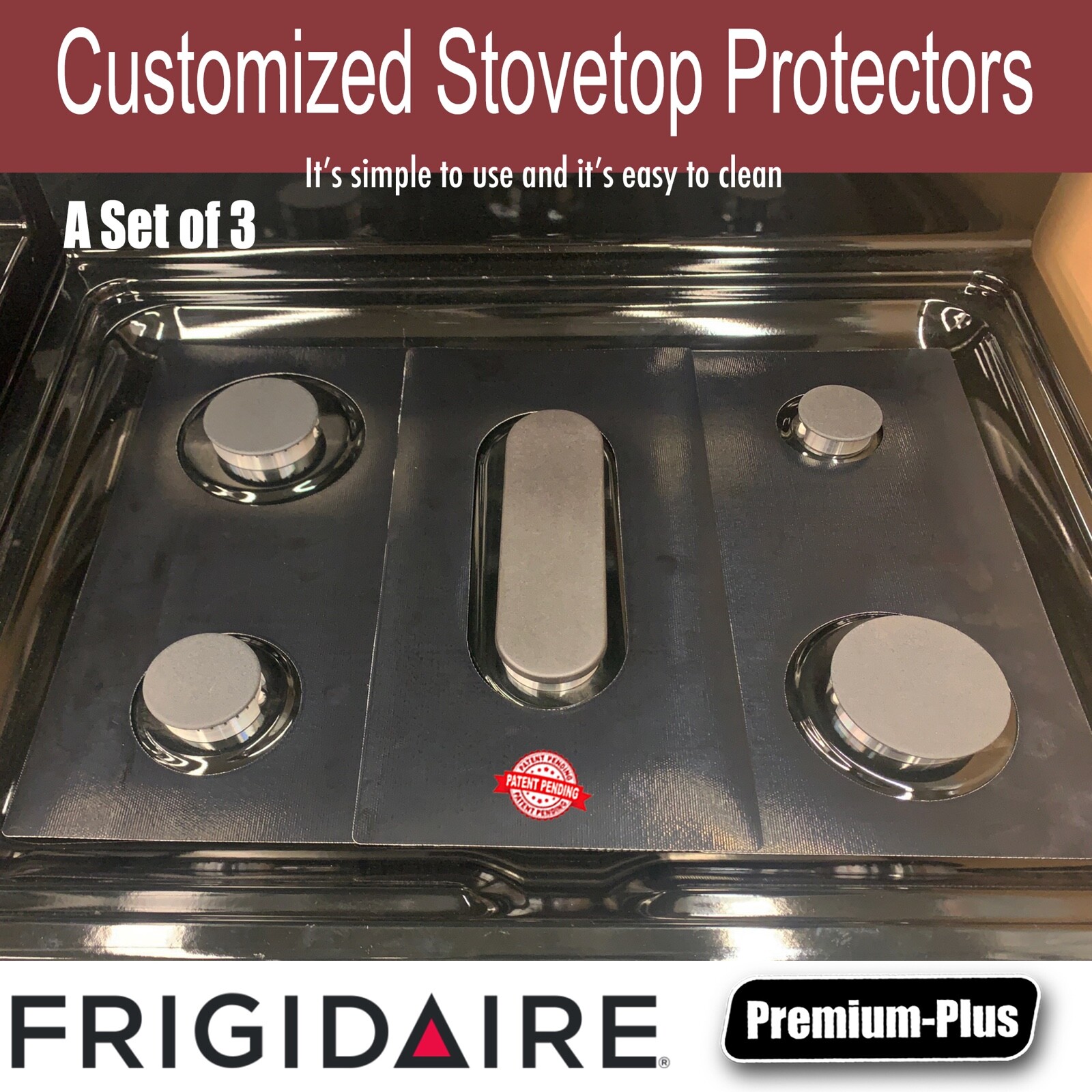 Frigidaire Gas Stove Protectors, Custom cut to fit your Stove, Lifetime Warranty gallery