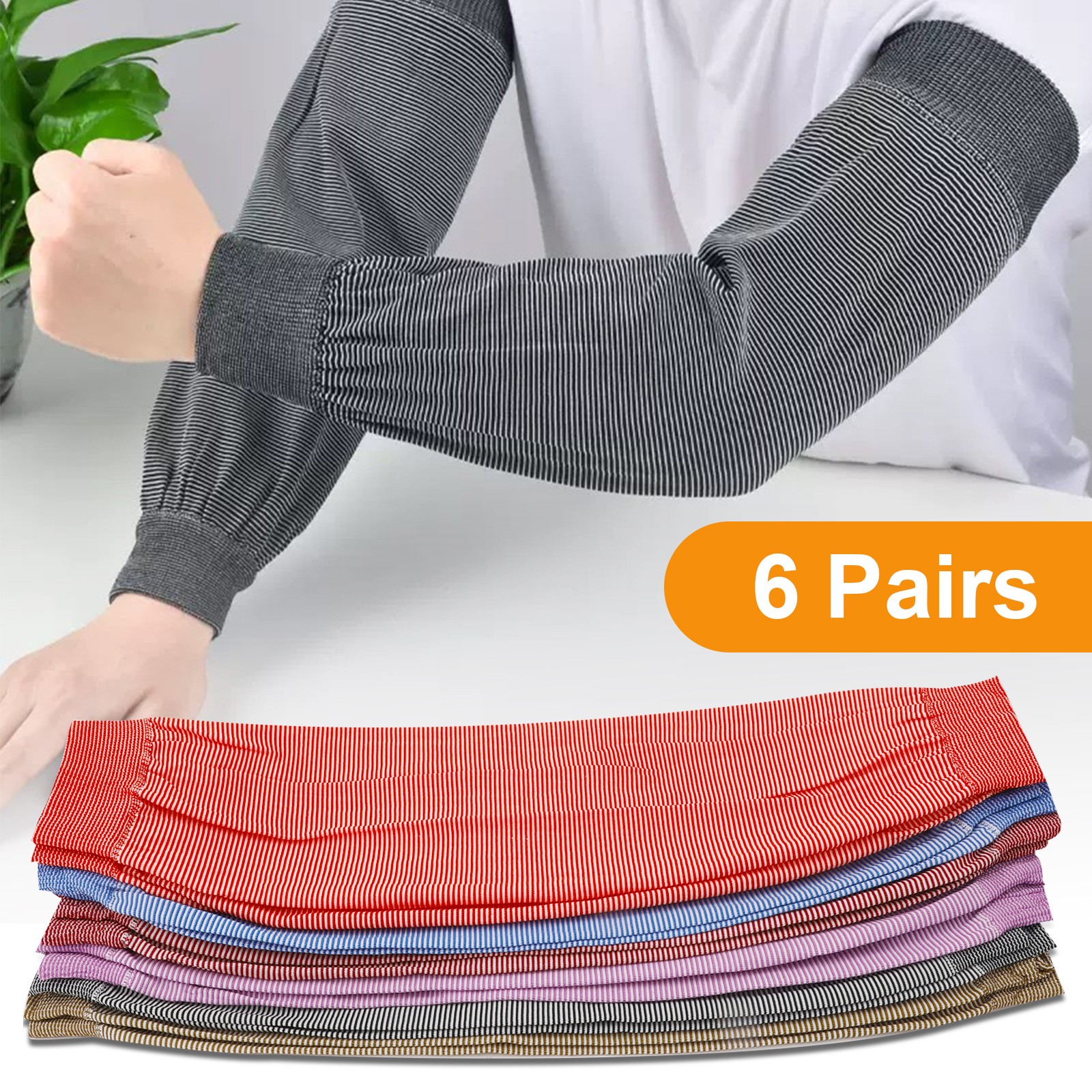 6PCS Colorfast Washable Long Arm Sleeves Stretch Protective Work Cooking Garden gallery