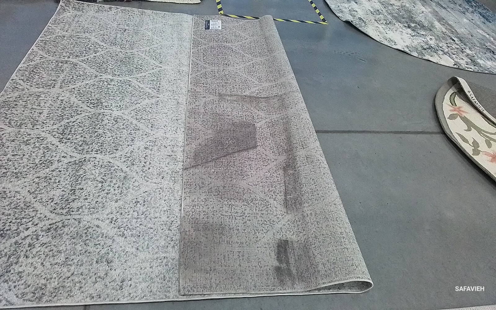 IVORY / SILVER 9'-0" x 9'-0" Stained Rug, Reduced Price 1172762683 MAD604B-9SQ gallery