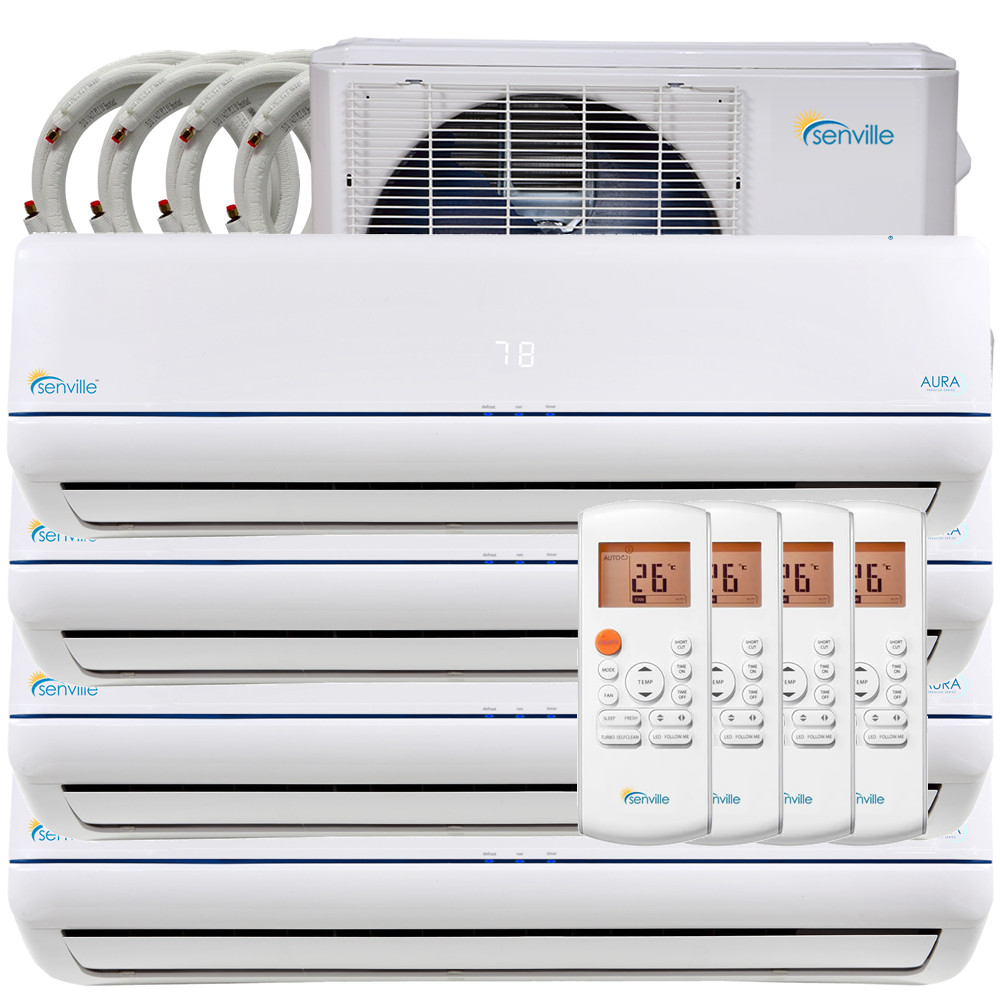 48000 BTU Quad Zone Ductless Mini Split Air Conditioner and Heat Pump 22 SEER gallery