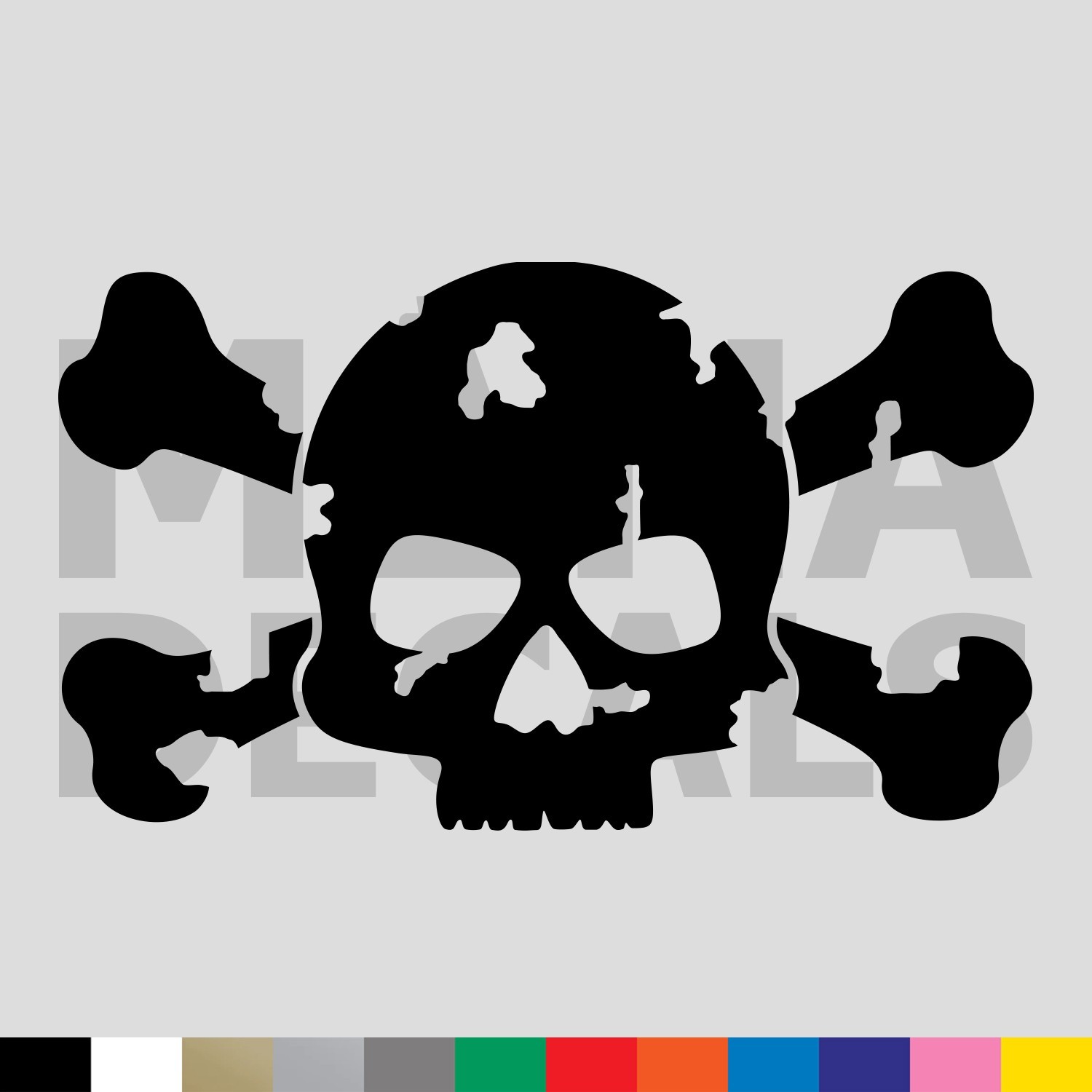 Skull and Crossbones Distressed Vinyl Die Cut Decal Sticker - Pirate Poison gallery