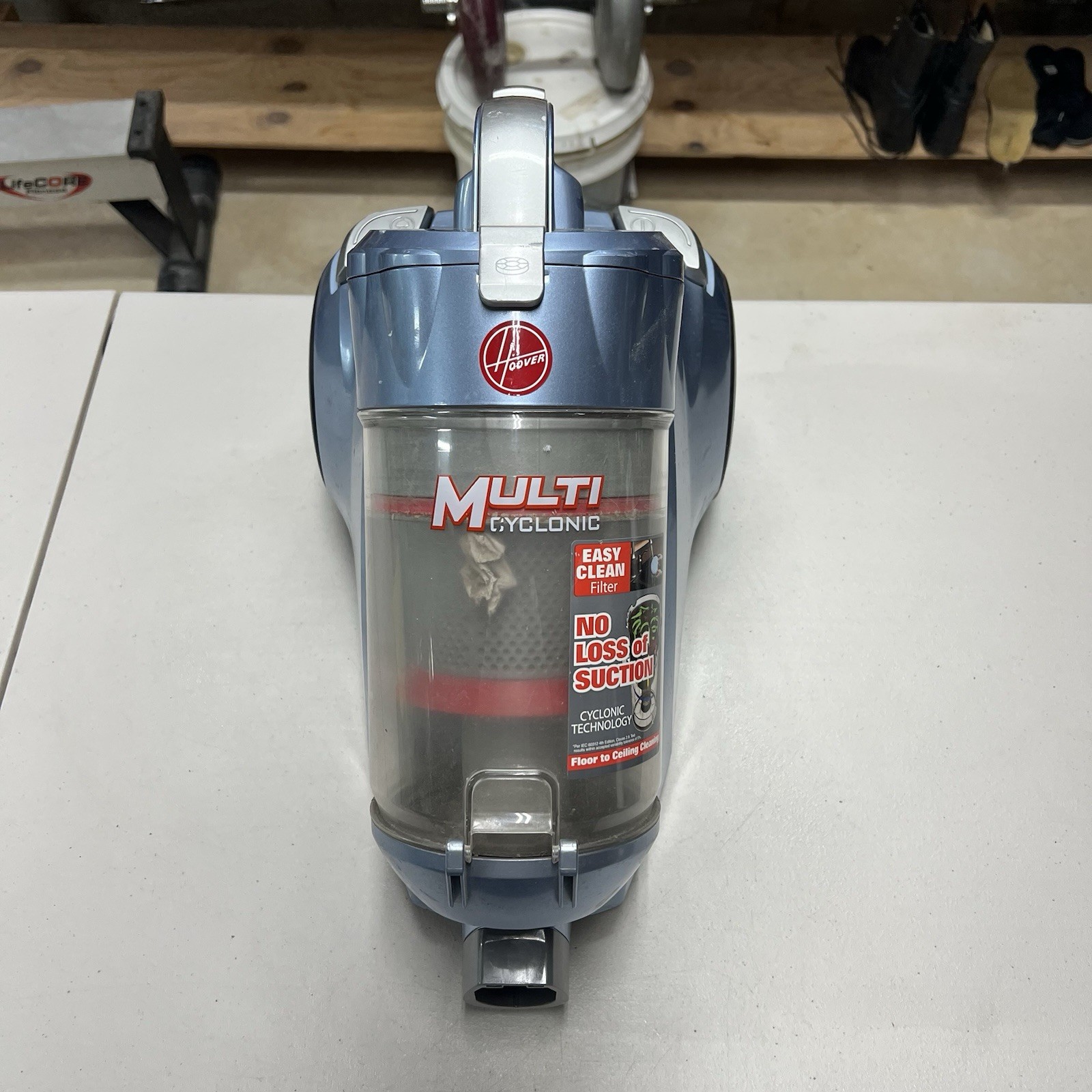 Hoover Multicyclonic Bagless Bare Floor Canister Vacuum Cleaner SH40060 Tested gallery