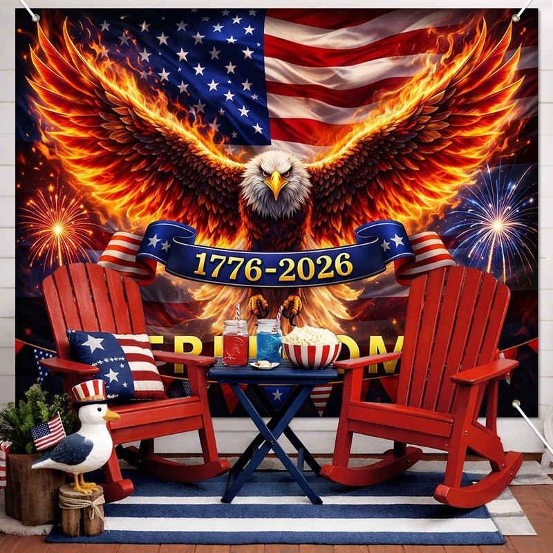 Independence Day Decorations Backdrop 4th of July Party Banner Firework Freedom. gallery