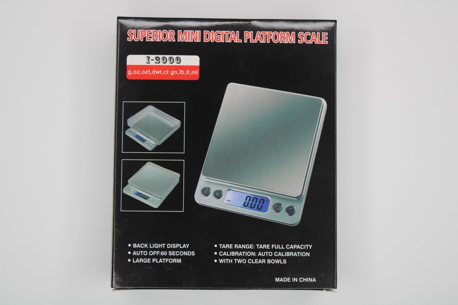 Mini Digital Pocket Scale 2000g x 0.1g Food Gram Scale Backlit LCD gallery