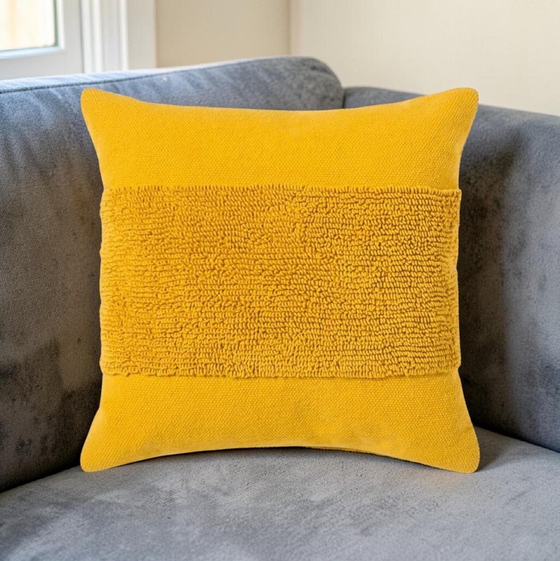 Project 62 Textured Throw Pillow Square Summer Wheat Yellow Polyester Indoor gallery