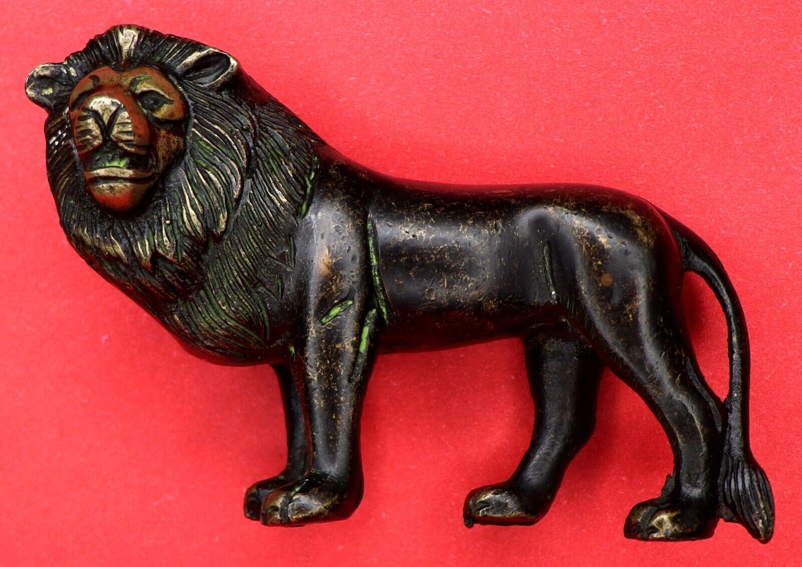 Lion Statue Antique Style Handmade Brass Table Decor Figure Feng Shui Figurine gallery