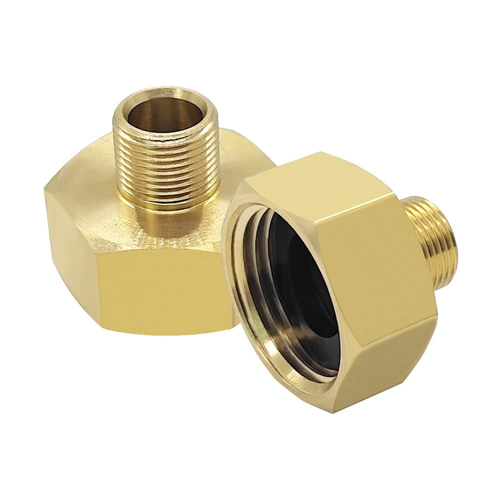 Hooshing 2PCS 3/4 GHT Female to 3/8 Compression Male Thread Reducer Faucet Ad... gallery