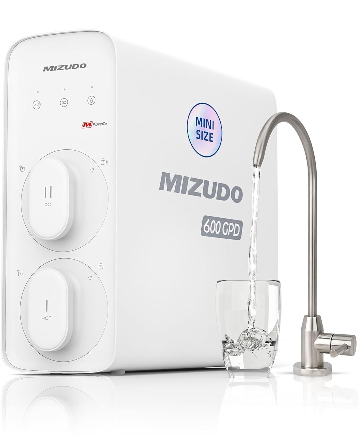 600GPD MIZUDO 8-Stage Tankless Reverse Osmosis Water Under Sink Filter Quiet gallery