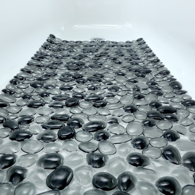 SlipX Solutions Extra Long Pebble Bath Mat - Dark Grey gallery