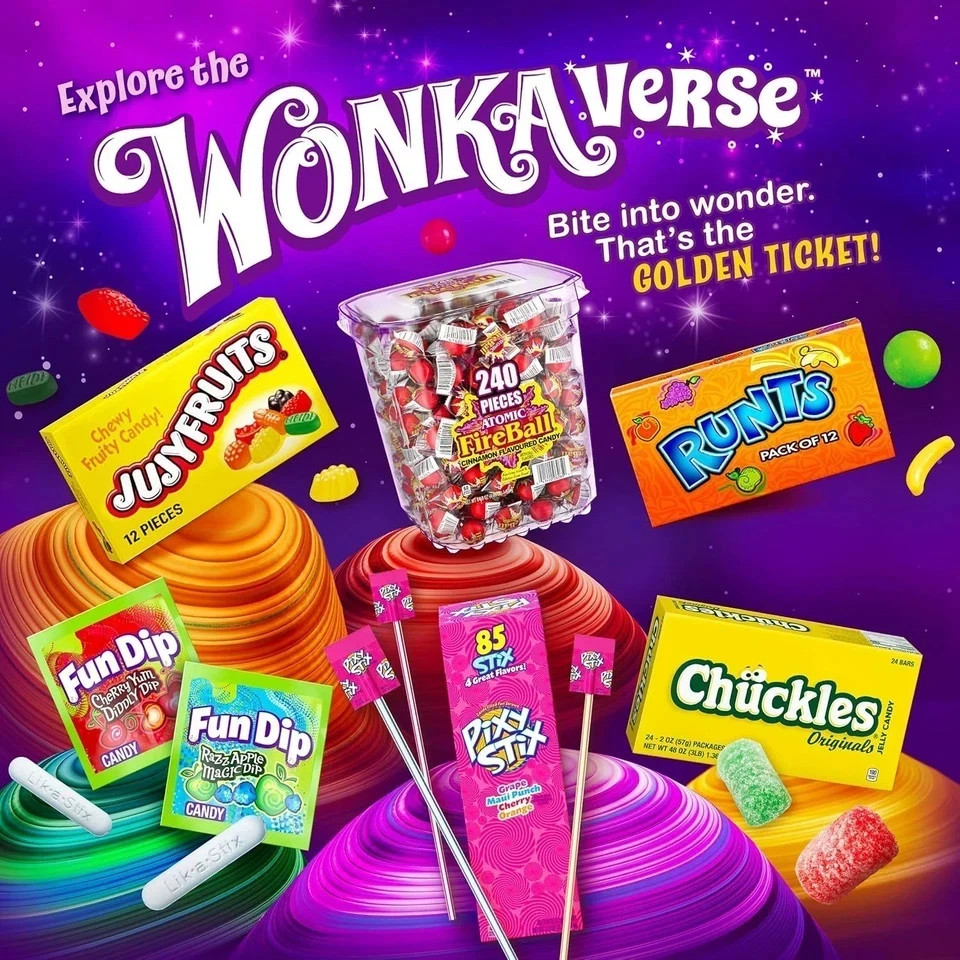 Wonka Atomic Fireball Candy Cinnamon Flavor Individually Wrapped 7.5 G 240 Ct gallery