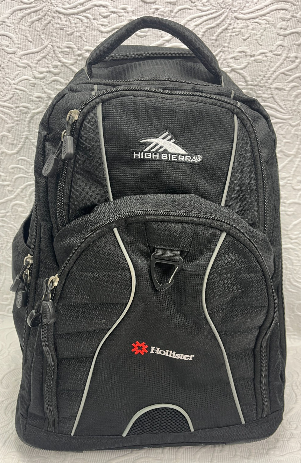 High Sierra Black Polyester Rolling Backpack with Logo 4