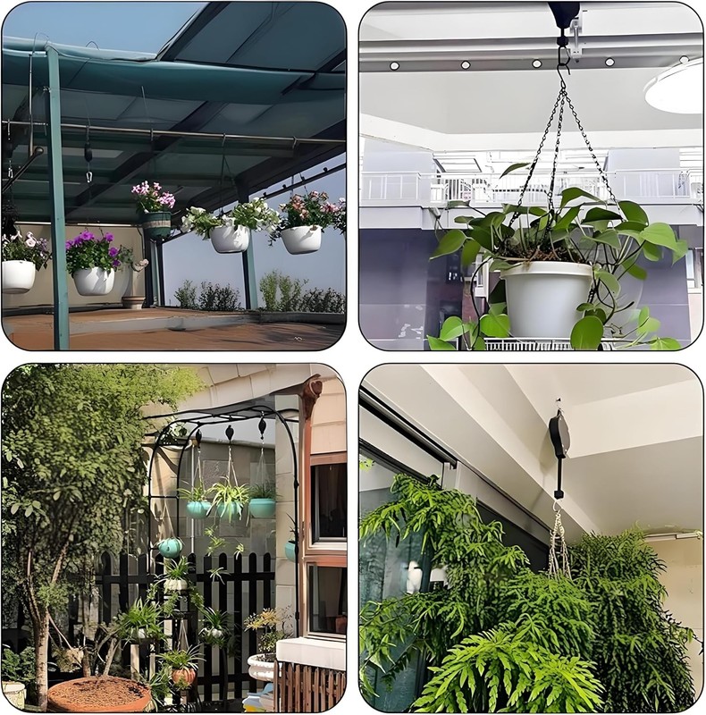 Gardening Plant Hooks Retractable Elevating Hanging Basket Bird Cage Bird gallery