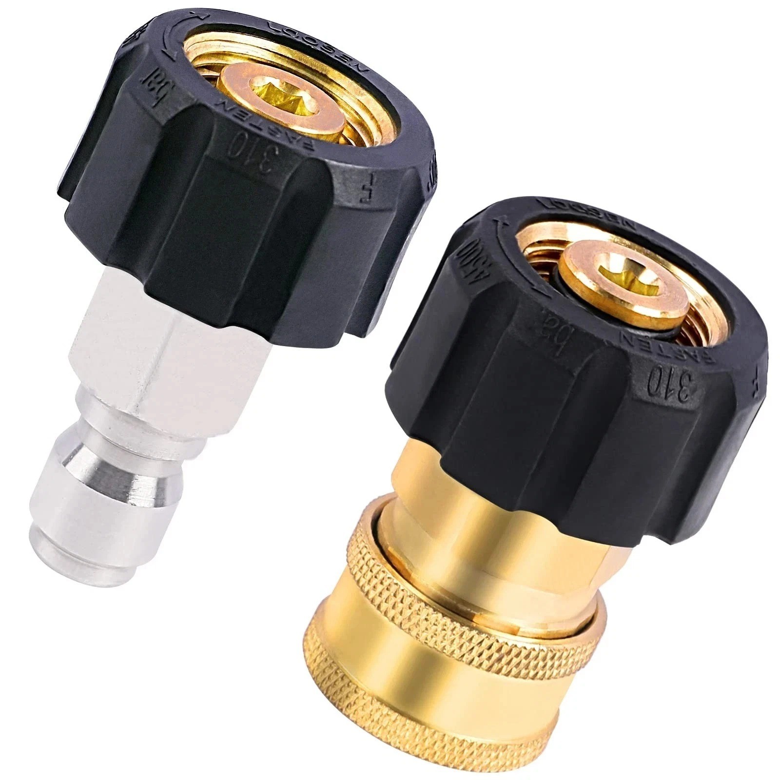 Pressure Washer Adapter Set M22 14mm to 3/8 Inch Quick Connect 4500 PSI gallery