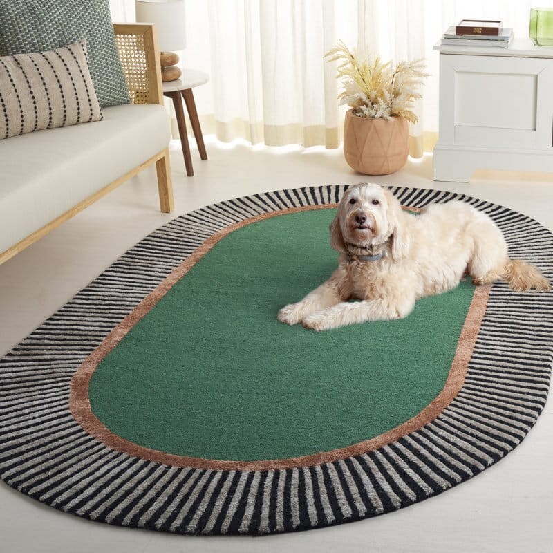 Hand Tufted 100% NZ Wool Loom Loop Pile Area Rugs Handmade Carpet For Kichen Kid gallery