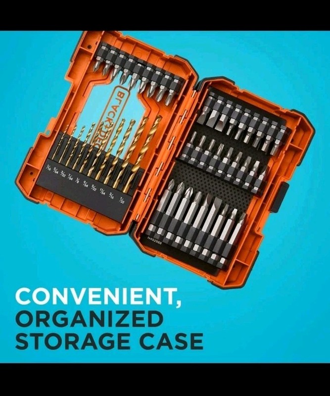 BLACK+DECKER 46 Piece Drill Bit / Screwdriver Bit Set - Screwdriving Drilling gallery