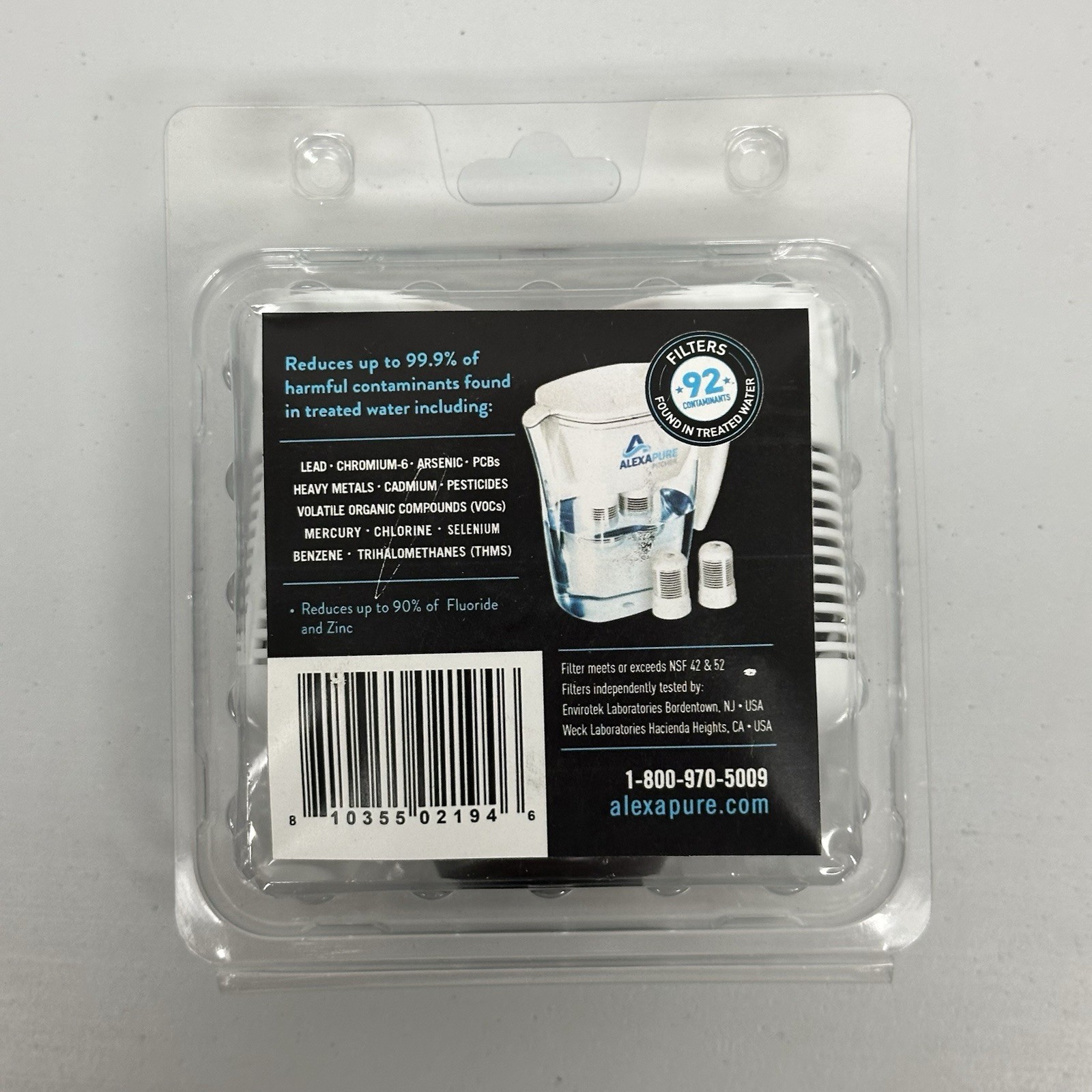 Alexapure Water Pitcher Replacement Filters 2-Pack New SEALED 1 Filter Primer gallery
