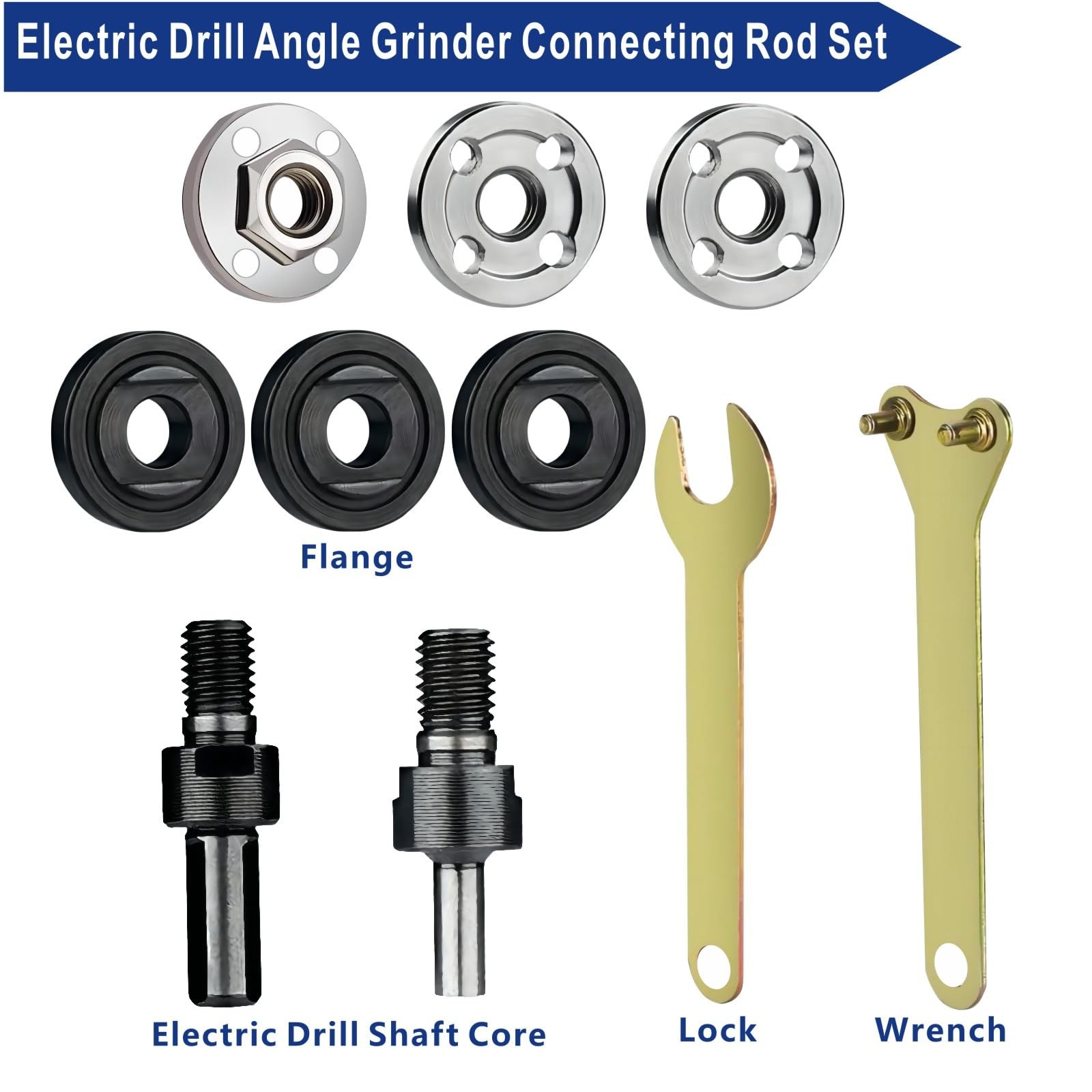 Electric Drill Grinder Wheel Disc Adapter 6mm & 10mm 10mm & 10mm Adjustable R... gallery