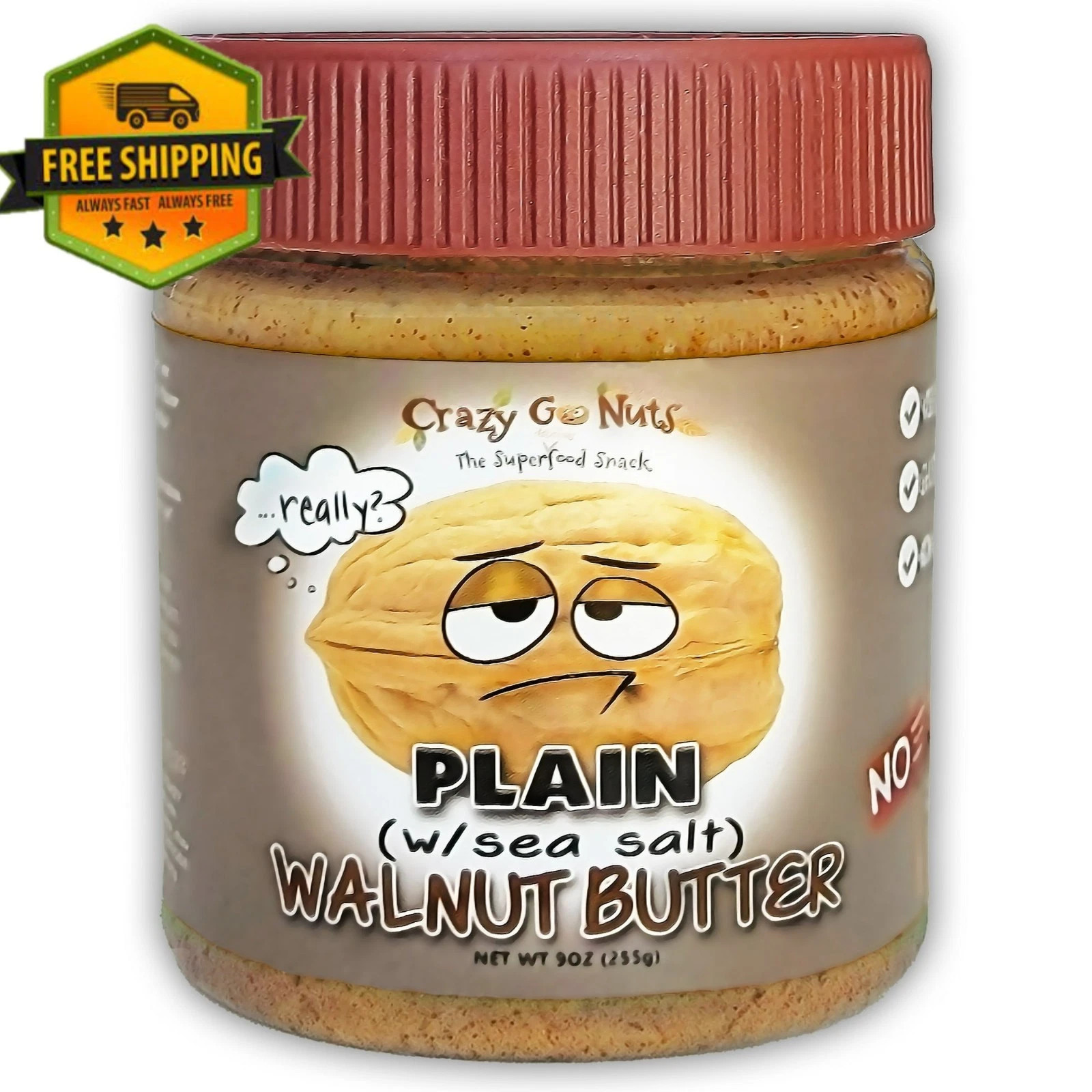 Crazy Go Nuts CGN Plain Walnut Butter with Sea Salt gallery