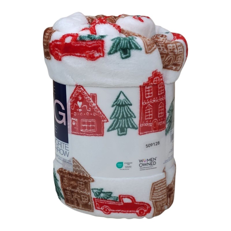 The Big One Oversized Plush Throw Blanket Holiday Design 5' x 6' Tawny Brown gallery