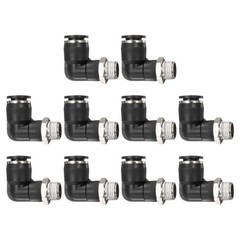 10pcs Pneumatic Air Elbow Quick Connector 1/4″ BSPT Male Thread x 10mm ID Tube