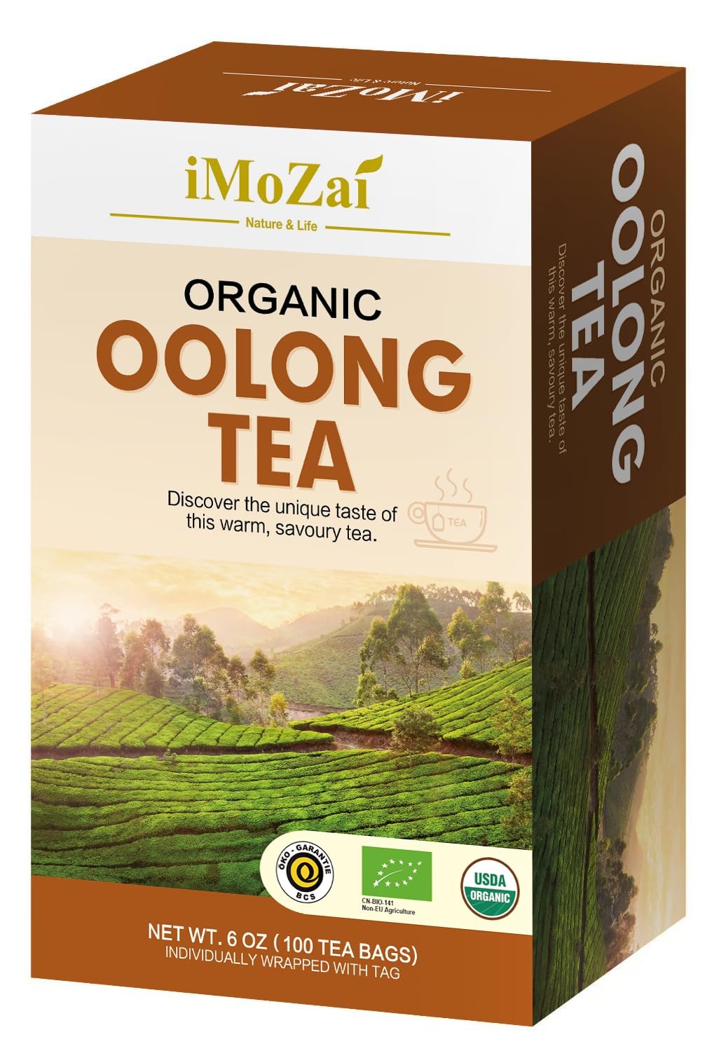 Imozai Organic Oolong Tea Bags 100 Count Individually Wrapped gallery