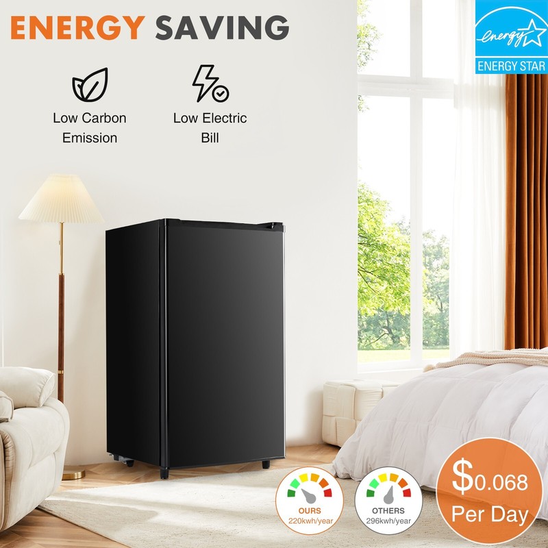 Quiet Compact Mini Fridge with Freezer Compartment, Single Door Design gallery