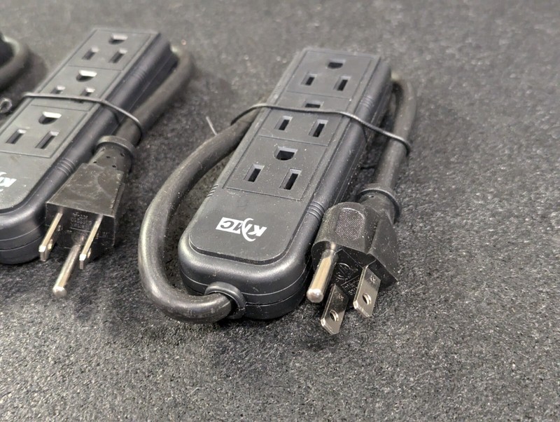 🔥3 x New🔥 Power Strip Mini - 3 130101, 1 ft. Cord Cable 13A, 125V, 60Hz, 1625W gallery