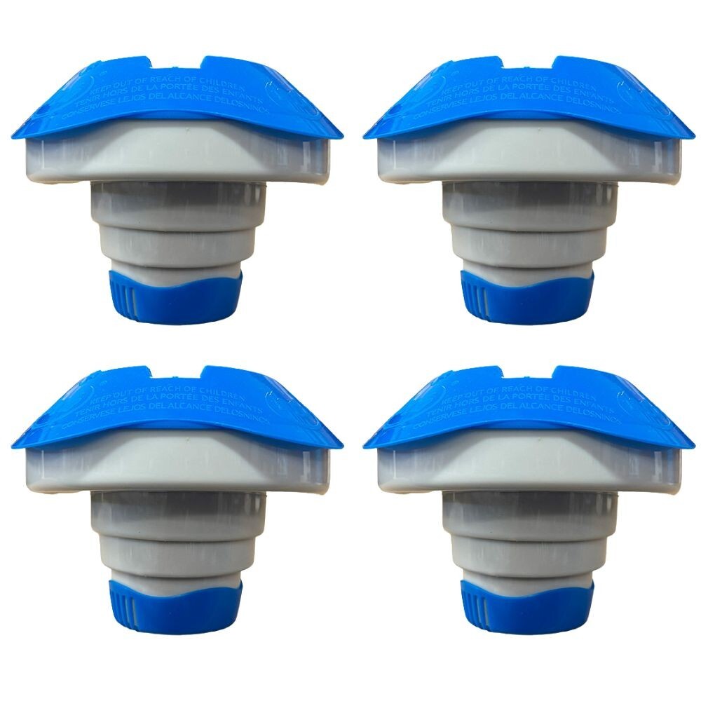 Small Above Ground Spa/Hot Tub Dispenser 1" Chlorine/Bromine Tablet Floater 4 PK gallery