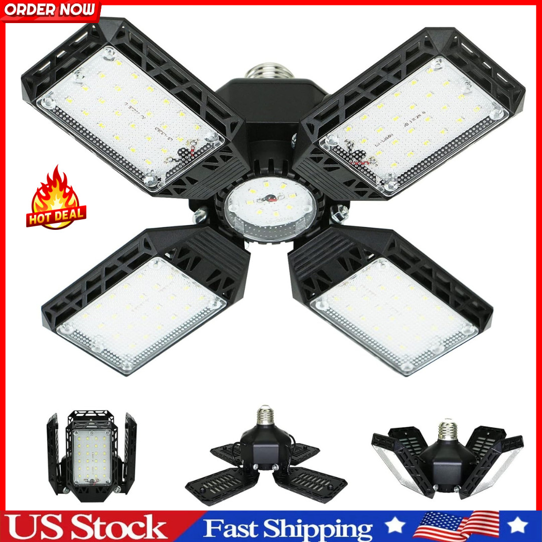 150W LED Garage Light, 15000Lm, 4 Adjustable Panels, E26/E27, High Bay Light gallery