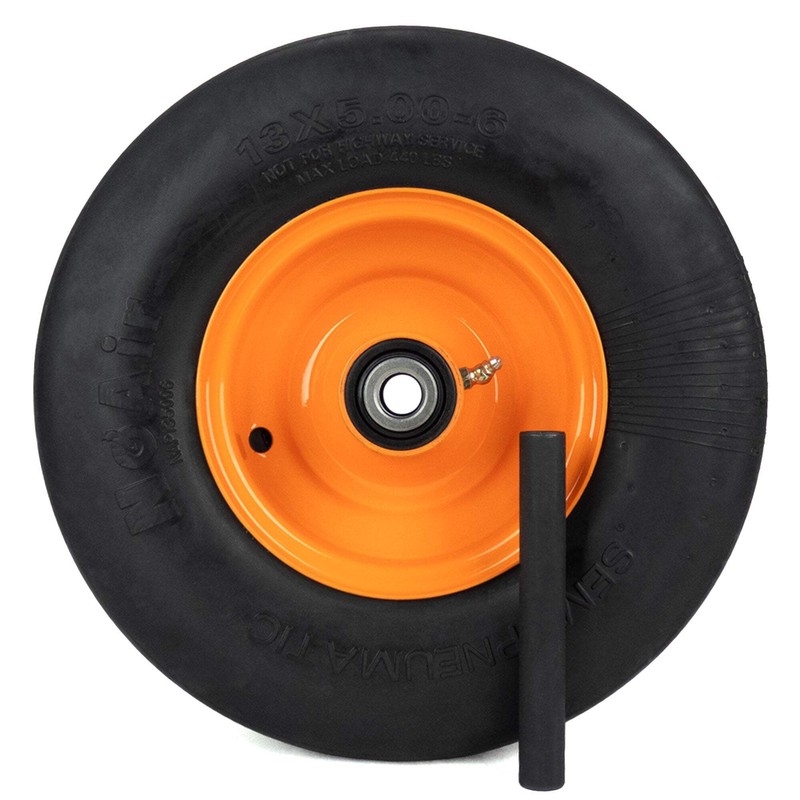 NoAir® (2) Scag Flat Free Wheel Assemblies 13x5.00-6 Replaces 482503 9277 gallery