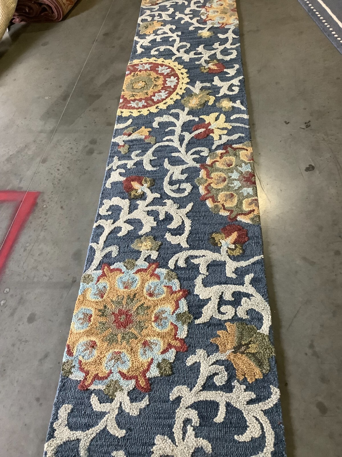 NAVY / MULTI 2'-3" x 16'-0" Back Stain Rug, Reduced Price 1172675228 BLM401N-216 gallery