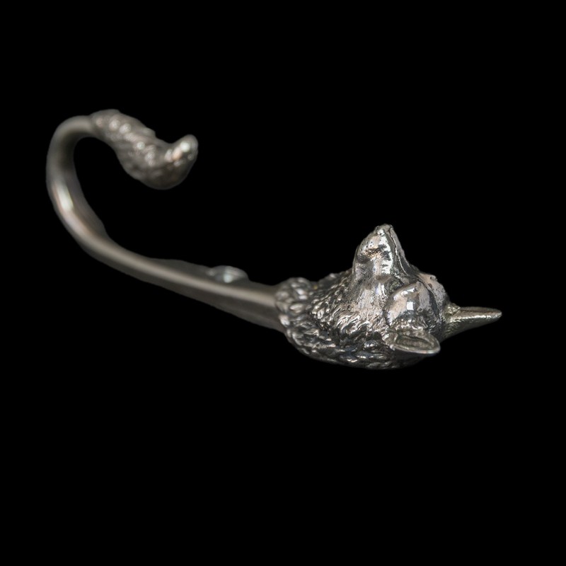 Nickel Silver Corgi Wall Hook | Handmade Dog Leash & Key Holder gallery