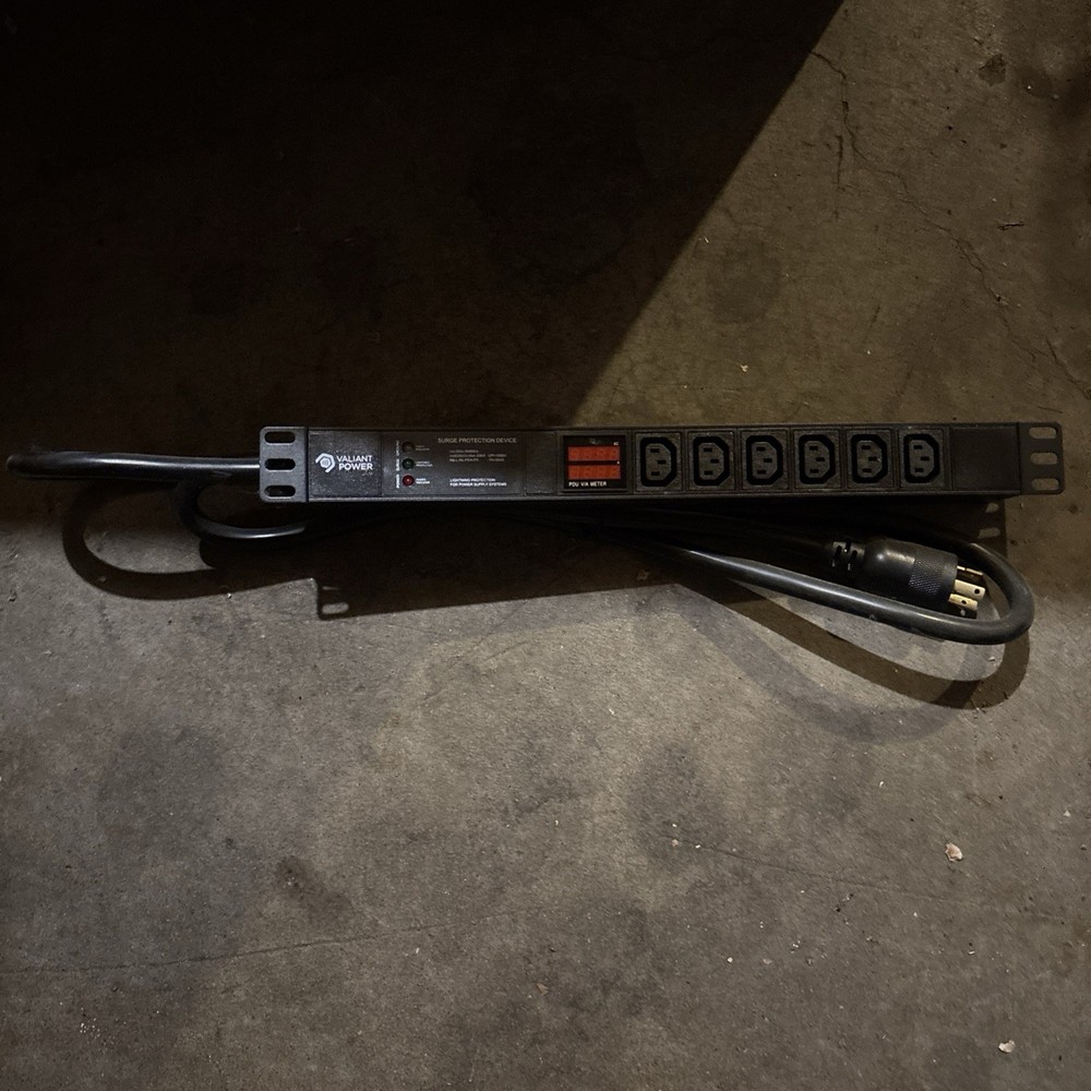 Valiant Power Rack Mount Power Strip - 240V 30A Single Phase PDU