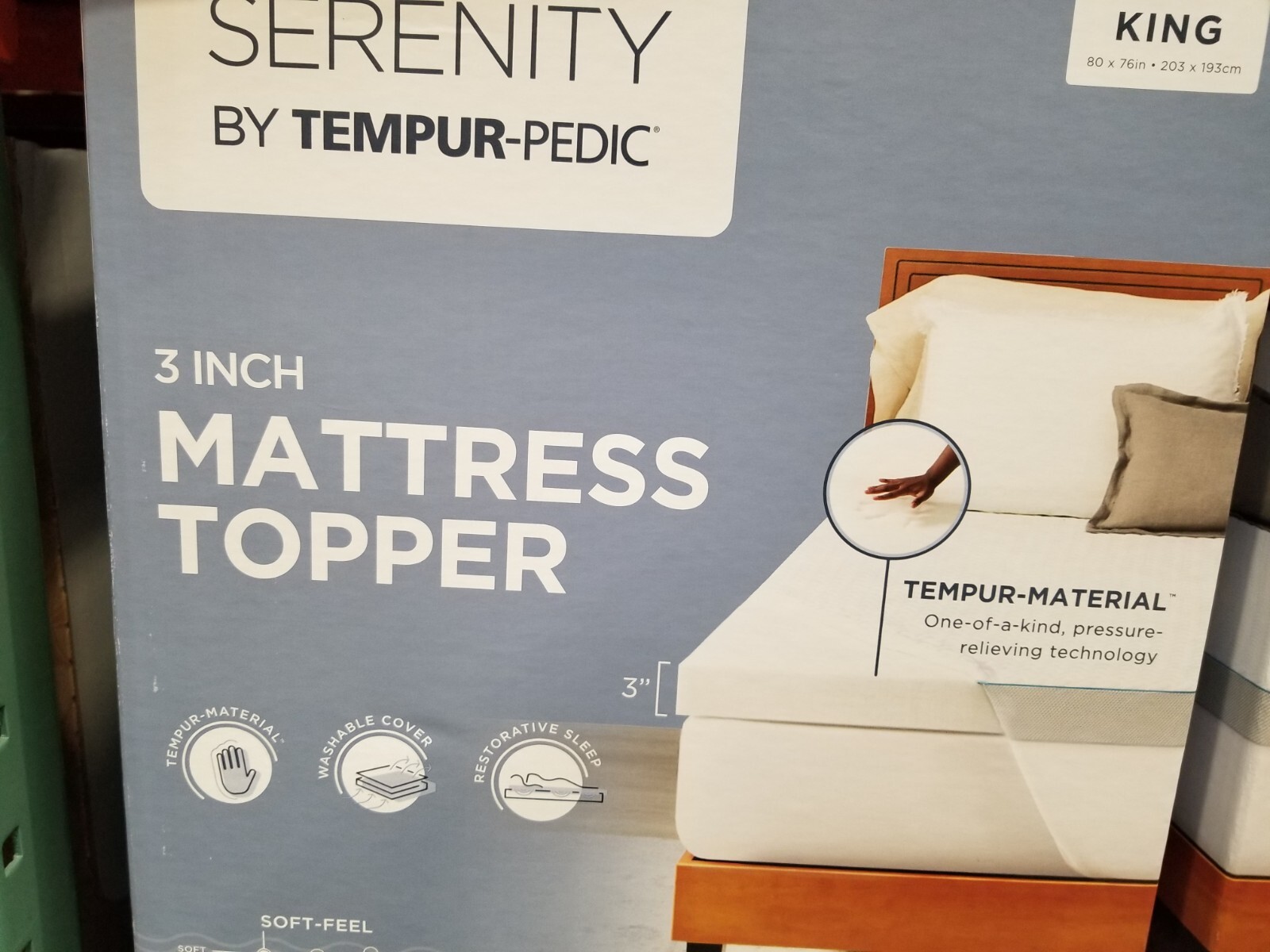 Serenity Tempur-Pedic Memory Foam Mattress Topper Queen New gallery