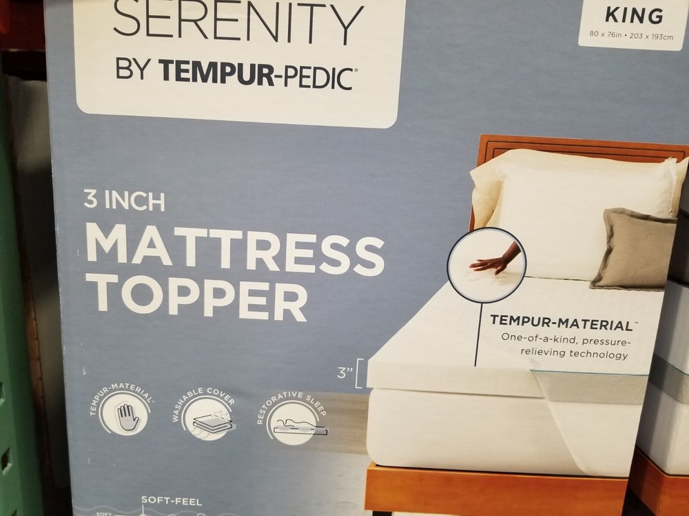 Serenity Tempur-Pedic Memory Foam Mattress Topper Queen New