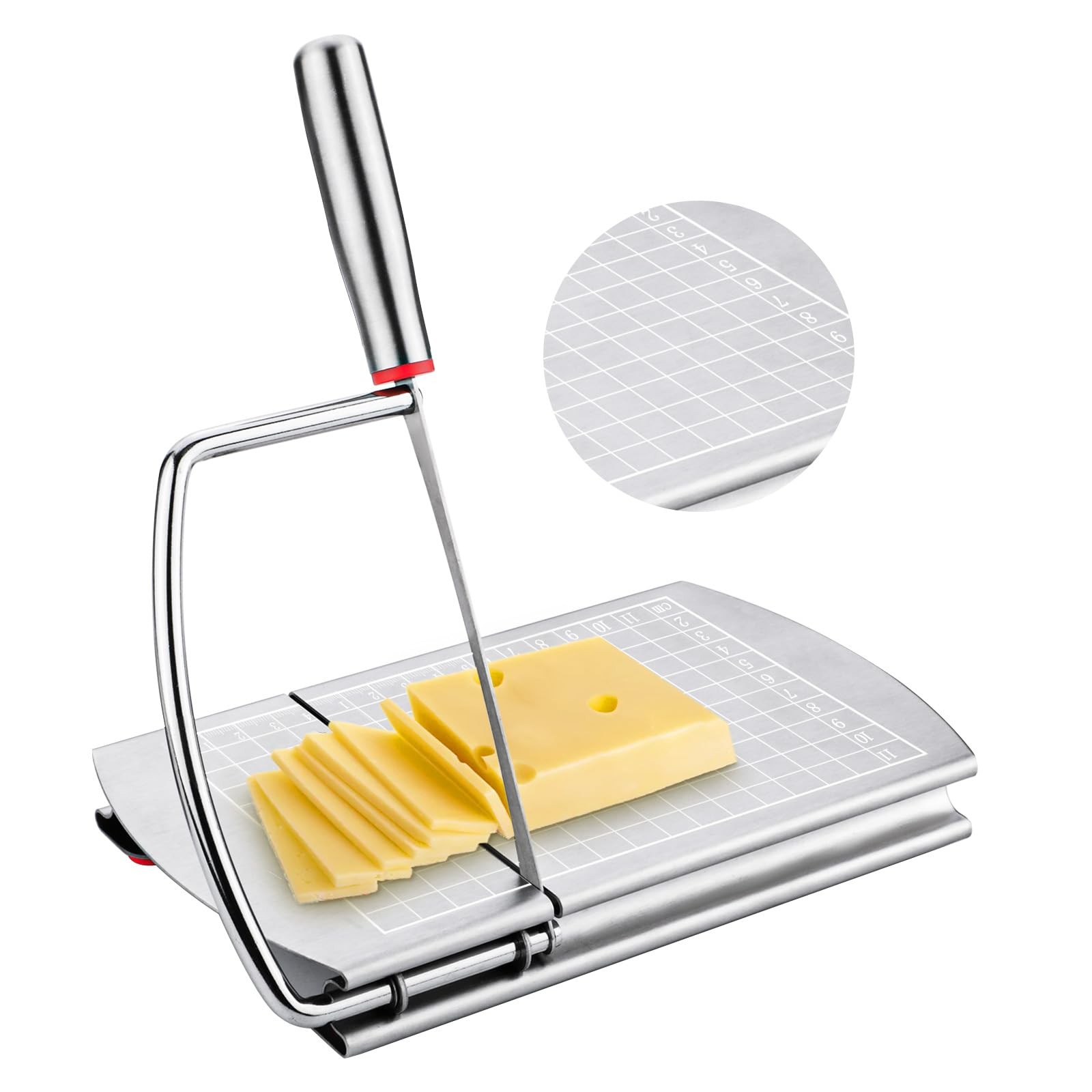 Cheese Slicer Butter Slicer Stainless Steel Cutter Board with Blade Multipurpose gallery